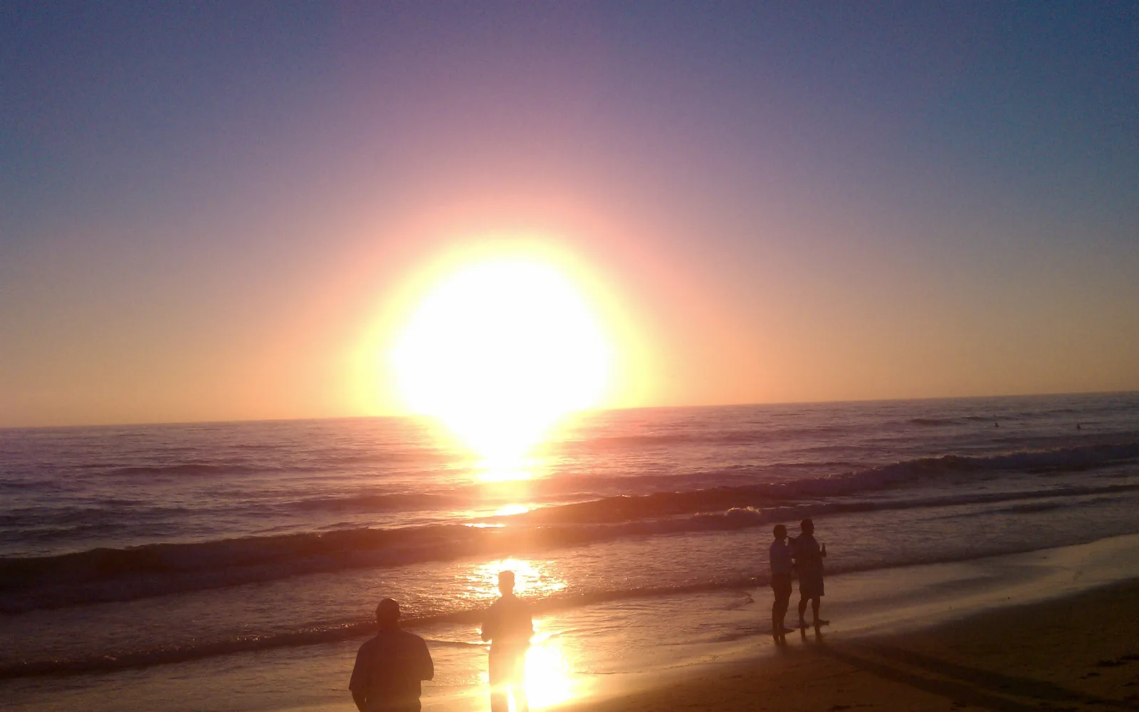Sunset over the Pacific Ocean from a Carlsbad beach